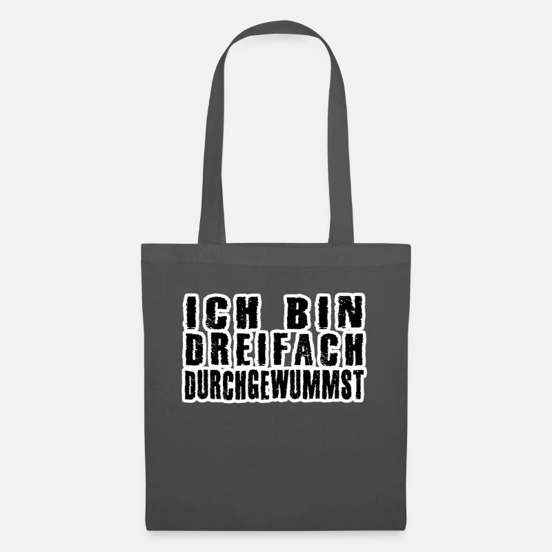 dreifach durchgewummst - Stoffbeutel - Graphite