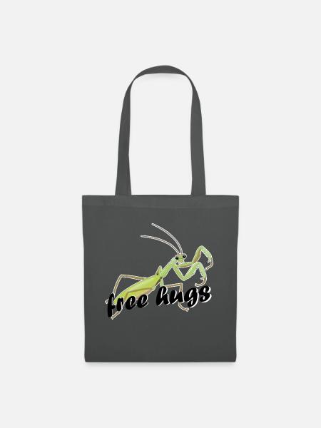 free hugs - Gottesanbeterin - Stoffbeutel - Graphite