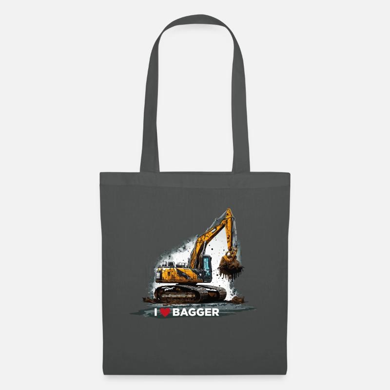 I Love Bagger - Stoffbeutel - Graphite