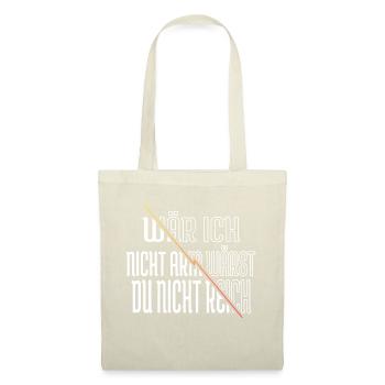 darlehen silvesterparty weihnachten zitat aktien - Stoffbeutel - Natur - Vorne