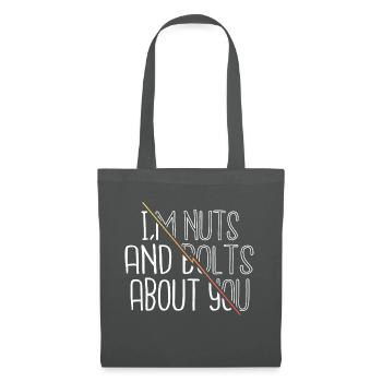 gift joke job artificial sayings fun build humor - Stoffbeutel - Graphite - Vorne