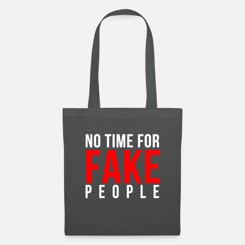 NON c'è tempo per le persone false - Borsa di stoffa - grigio grafite