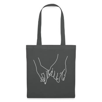 Hände Love - Stoffbeutel - Graphite - Vorne