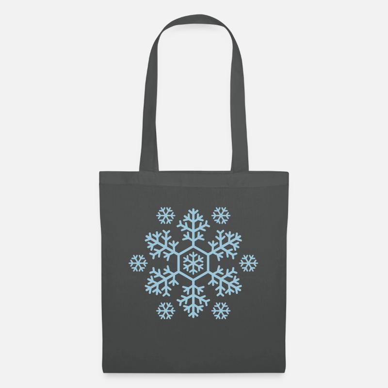 Snowflake, Snowflake - Tote Bag - graphite grey