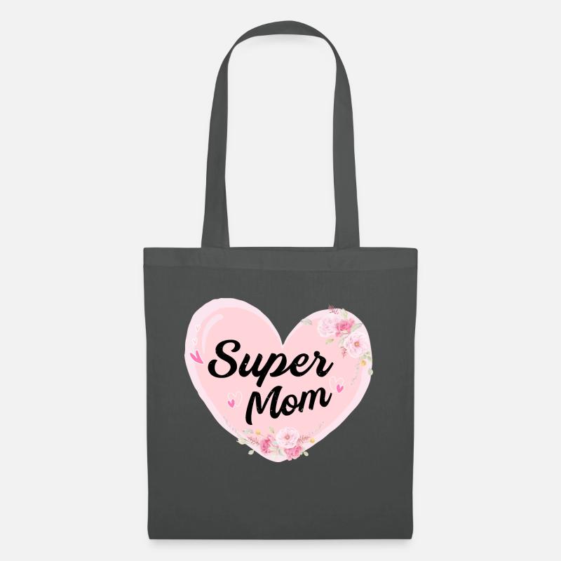 Super Mom Typografie-Design! - Stoffbeutel - Graphite