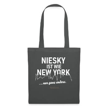 Niesky ist wie New York - Stoffbeutel - Graphite - Vorne