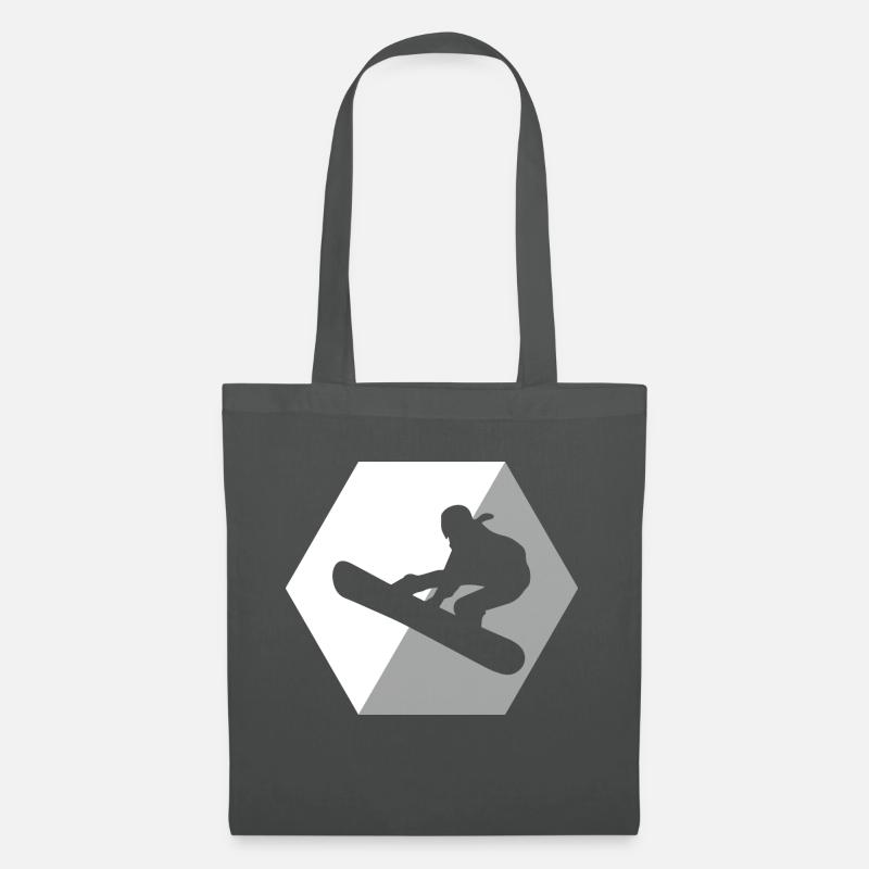 Snowboard Snowboarder - Stoffbeutel - Graphite