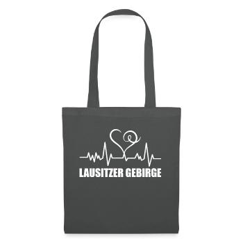Heartbeat Lausitzer Gebirge - Stoffbeutel - Graphite - Vorne