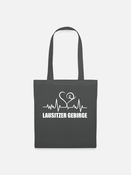 Heartbeat Lausitzer Gebirge - Stoffbeutel - Graphite