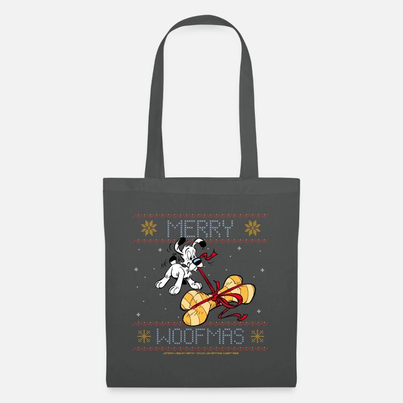 Asterix - Idefix Merry Christmas - Stoffbeutel - Graphite