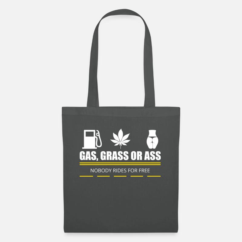 Gas Grass or Ass - Stoffbeutel - Graphite