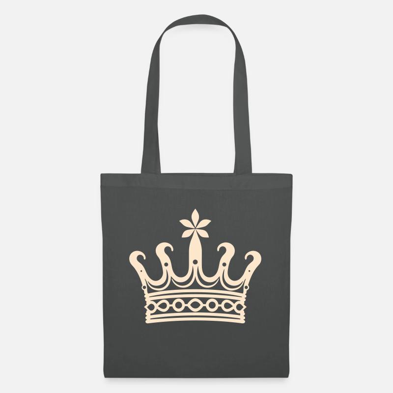 Edle Insignienkrone - Stoffbeutel - Graphite