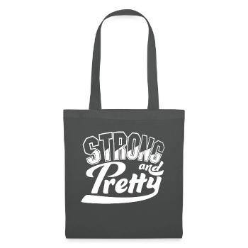 Fort et assez drôle Gym Fitness Dire - Sac en tissu - gris graphite - Devant