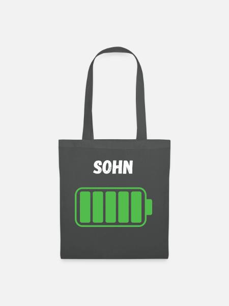 Sohn - Voller Akku - Stoffbeutel - Graphite