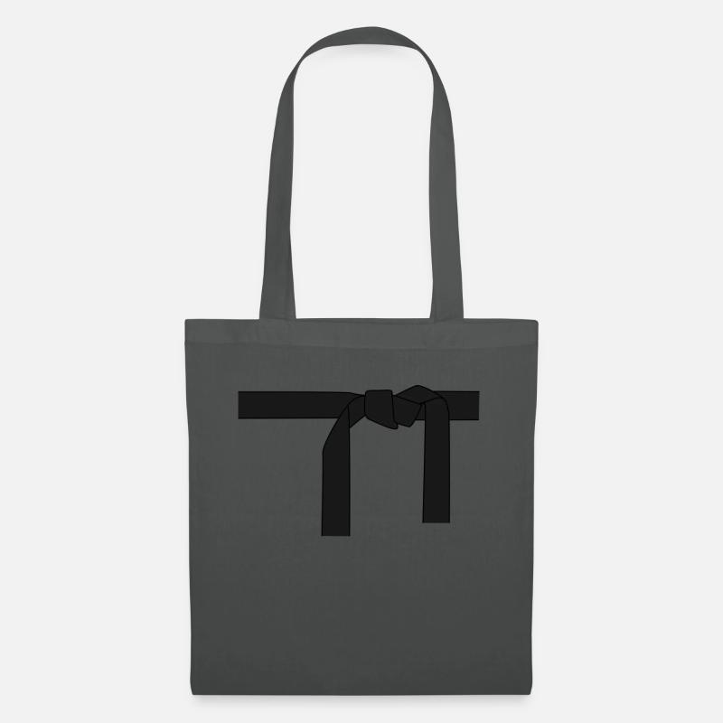 Schwarzer Gürtel. Geschenkidee - Stoffbeutel - Graphite