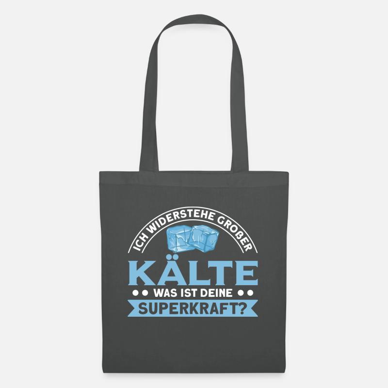 Kaltduscher Eisbader Eisbaden - Stoffbeutel - Graphite
