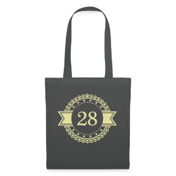 28 Zahl Emblem - Stoffbeutel - Graphite - Vorne