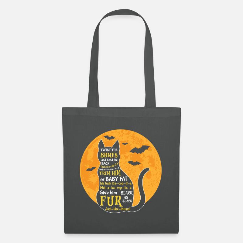 Halloween Katze Hexe - Stoffbeutel - Graphite