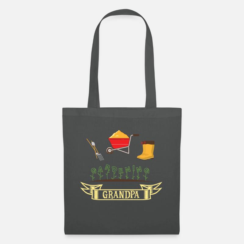 Opa Gartenarbeit - Stoffbeutel - Graphite