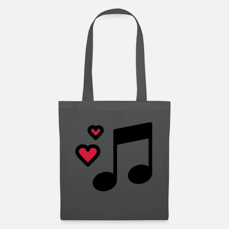Romantische Musik Note - Stoffbeutel - Graphite