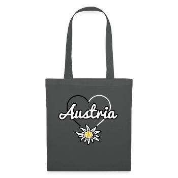 Autriche avec Edelweiss - Sac en tissu - gris graphite - Devant