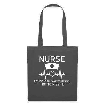 Infirmière Krankenschwester Corona - Sac en tissu - gris graphite - Devant