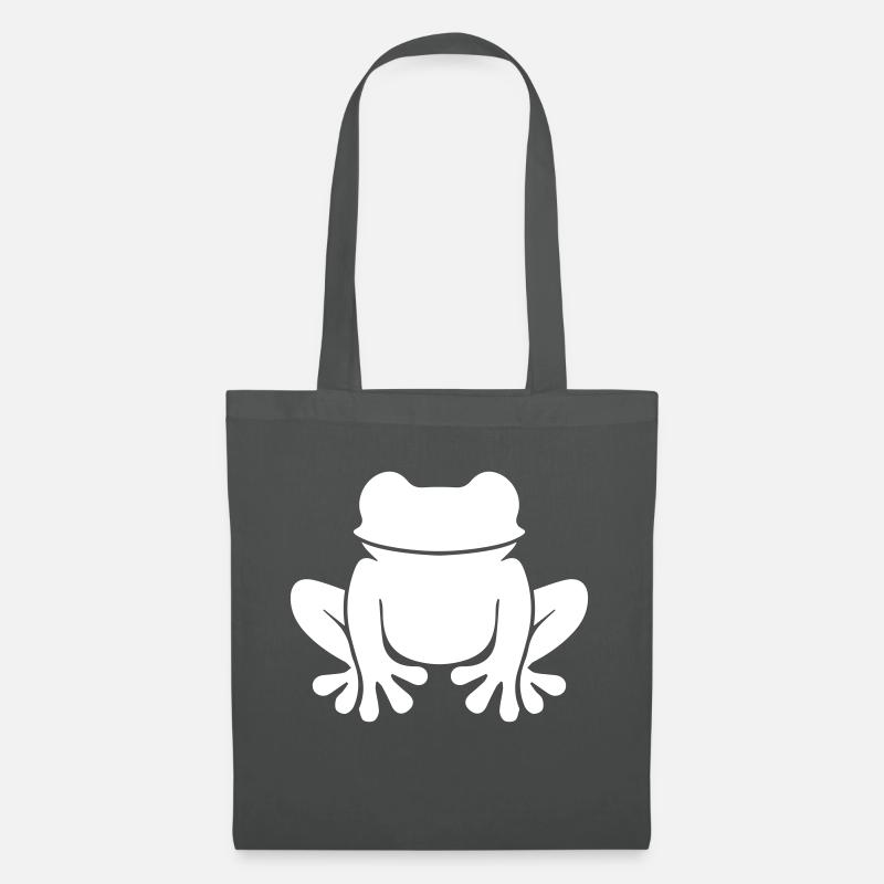 Frosch Silhouette - Stoffbeutel - Graphite