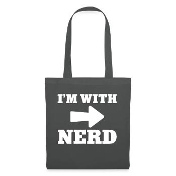 I´m with Nerd - Stoffbeutel - Graphite - Vorne