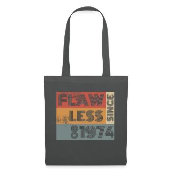 50. Geburtstag Flawless since 08/1974 - Stoffbeutel - Graphite - Vorne