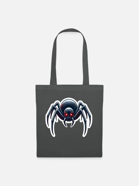 Spinne - Stoffbeutel - Graphite
