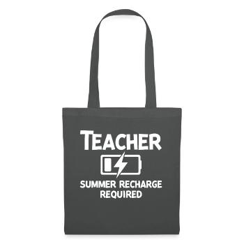 Recharge d’été pour les enseignants - Sac en tissu - gris graphite - Devant