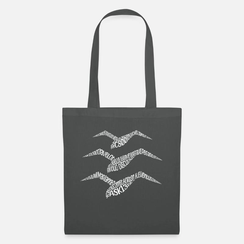 Gliding calligram logo - Tote Bag - graphite grey