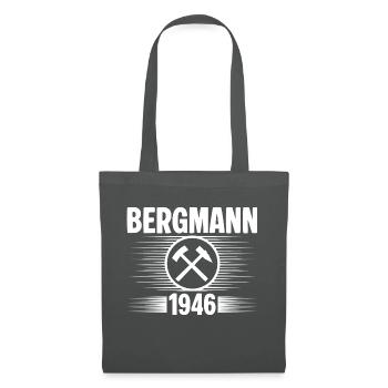Erzgebirge Bergmann - Stoffbeutel - Graphite - Vorne