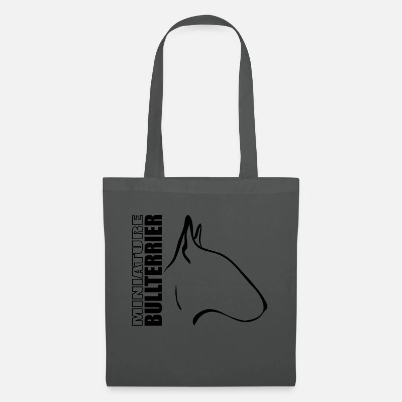 MINIATURE BULLTERRIER PROFIL - Stoffbeutel - Graphite