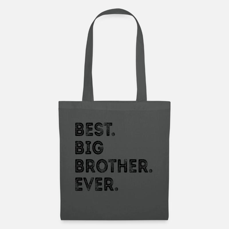 BEST BROTHER EVER Bester Großer Bruder Geschenk - Stoffbeutel - Graphite