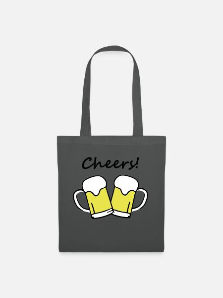 Bier, Cheers! - Stoffbeutel - Graphite