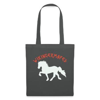 Wikingermoped Islandpferd - Stoffbeutel - Graphite - Vorne