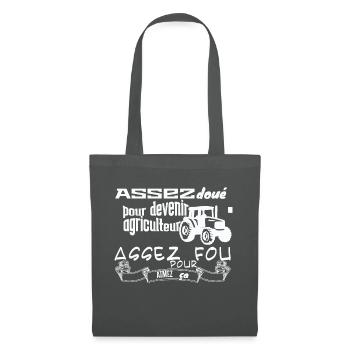 ASSEZ DOUE POUR DEVENIR AGRICULTEUR - Sac en tissu - gris graphite - Devant