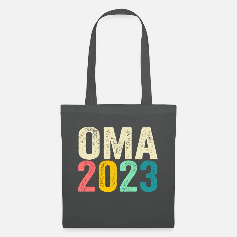 Großmutter 2023 Schwanger Werdende Oma - Stoffbeutel - Graphite
