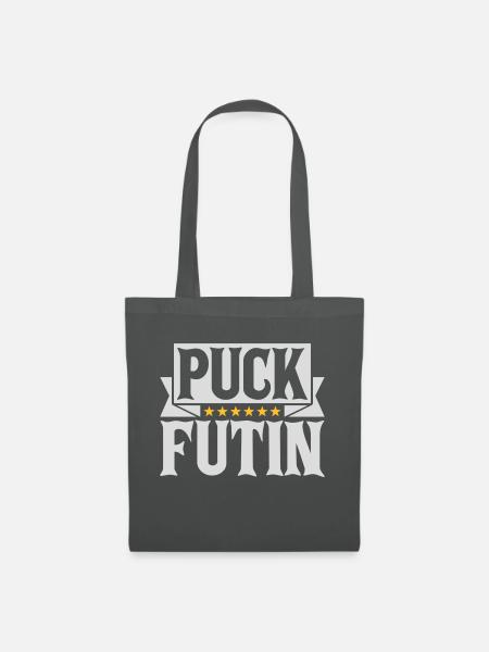 puck futin Logo Design - Stoffbeutel - Graphite
