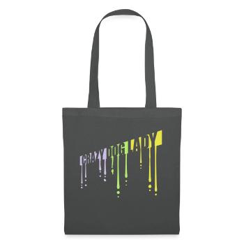crazy dog lady quote - Tote Bag - graphite grey - Front