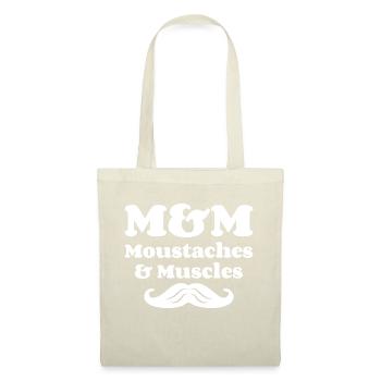 M&M (Schnurrhaare & Muskeln) - Stoffbeutel - Natur - Vorne
