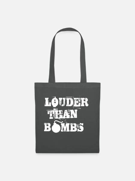 Lauter als Bomben - Stoffbeutel - Graphite