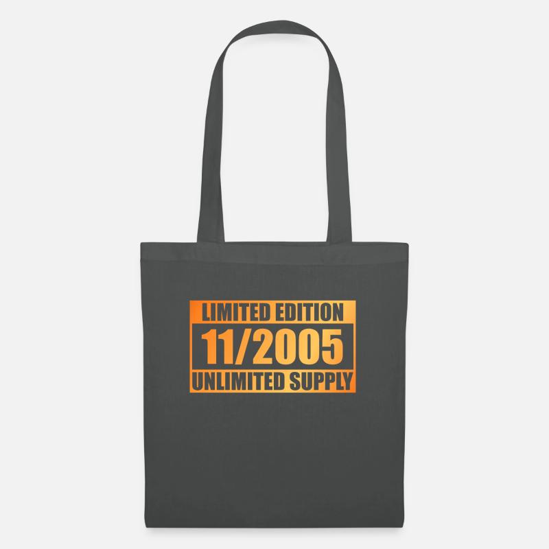 18. Geburtstag Limited Edition - ꝏ Supply 11/2005 - Stoffbeutel - Graphite