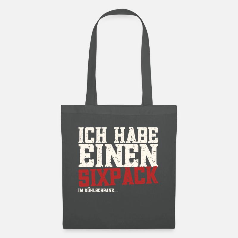 Ich habe einen Sixpack - Stoffbeutel - Graphite
