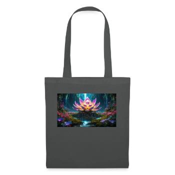 Lotus Blüte - Stoffbeutel - Graphite - Vorne