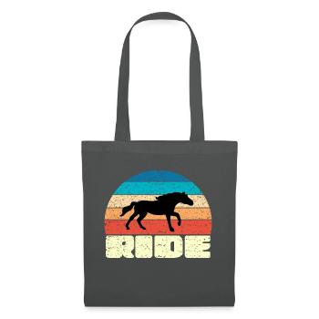 Vintage Sunset with Black Horse - Tote Bag - graphite grey - Front