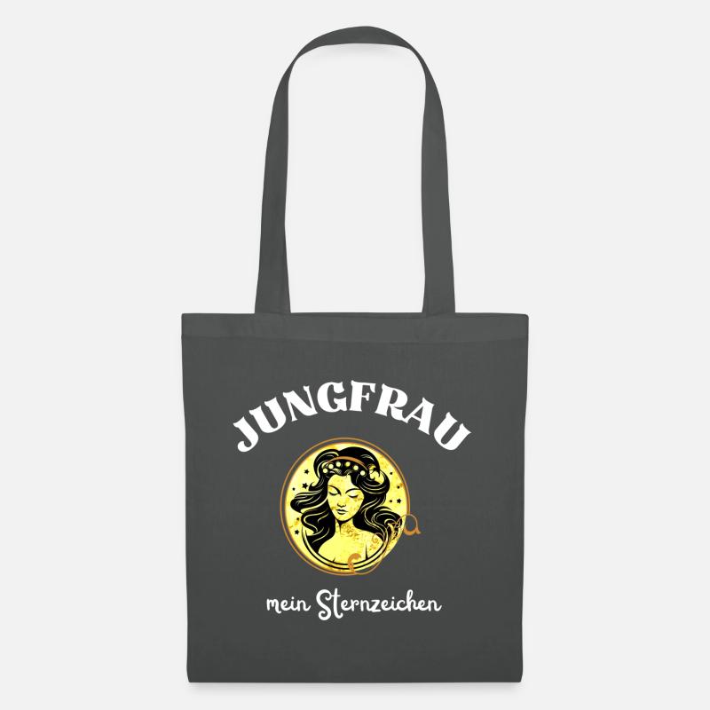 Sternzeichen Jungfrau - Stoffbeutel - Graphite