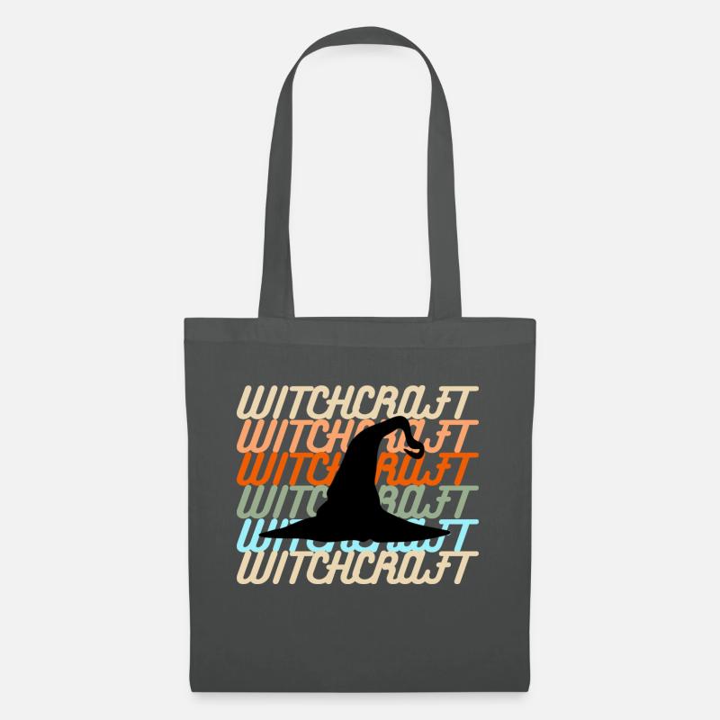 Retro Design Witchcraft and Witch Hat - Tote Bag - graphite grey