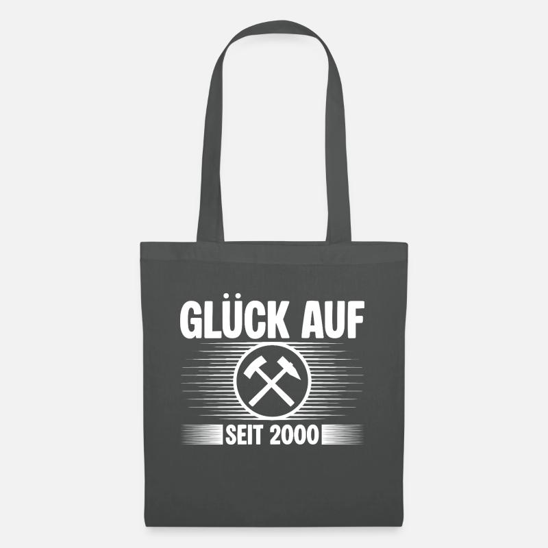 Glueck auf seit 2000 - Stoffbeutel - Graphite
